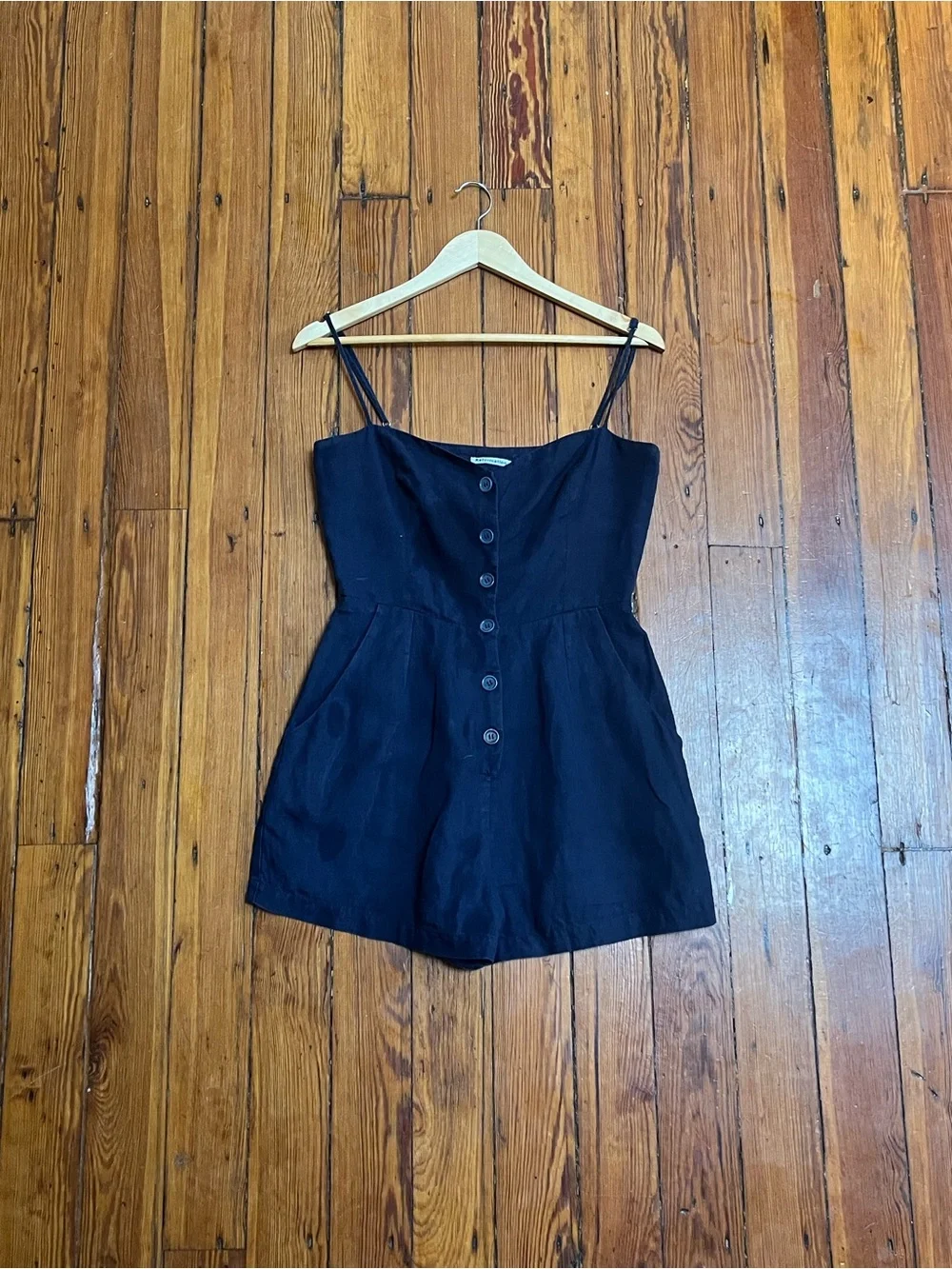 Reformation Linen Navy Romper Size 6
